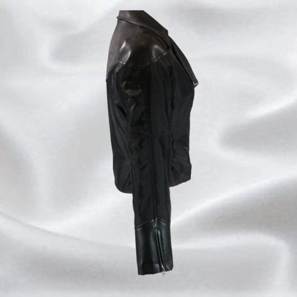 Starlette Paris Black Moto Jacket in Size Medium - Picture 4 of 7
